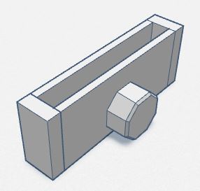 Tape Measure Clip Mount Multiboard Push-Fit 3D model thumbnail
