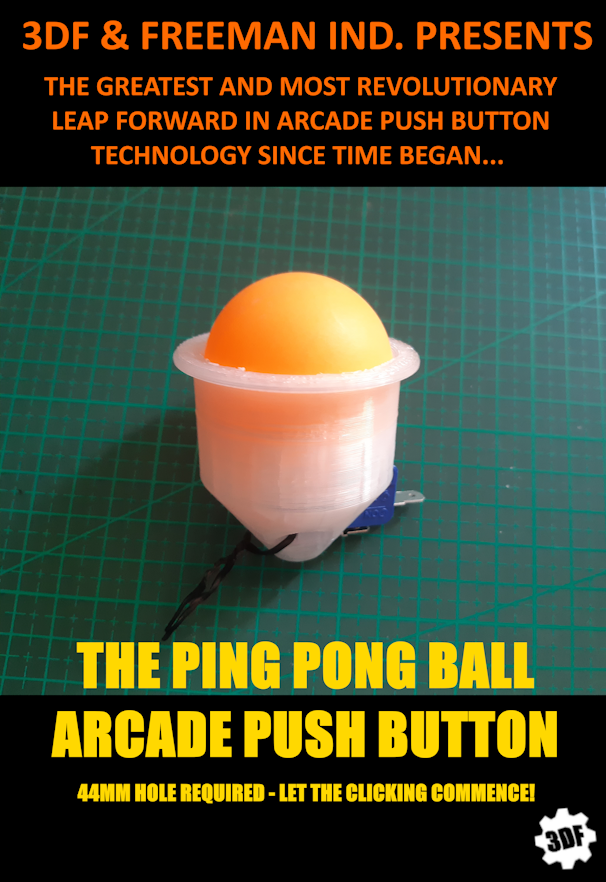 Ping Pong Ball Arcade Push Button by 3DFreeman Download free STL model