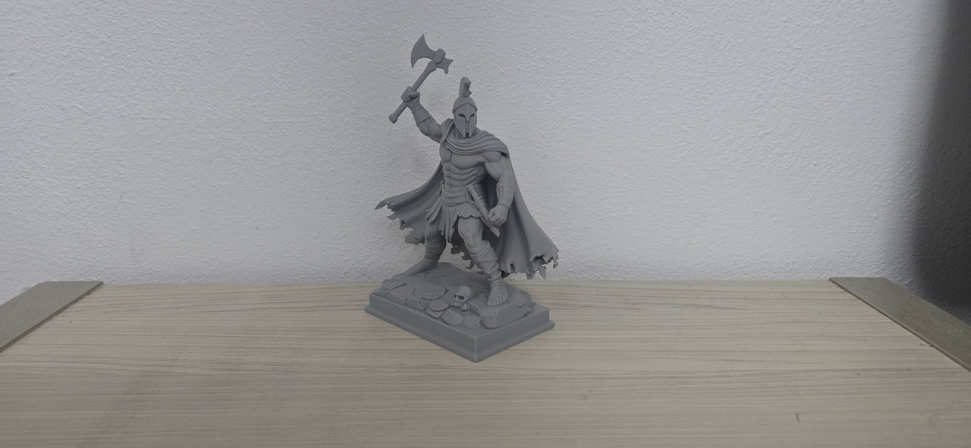 Spartan Warrior with Battle Axe Statue