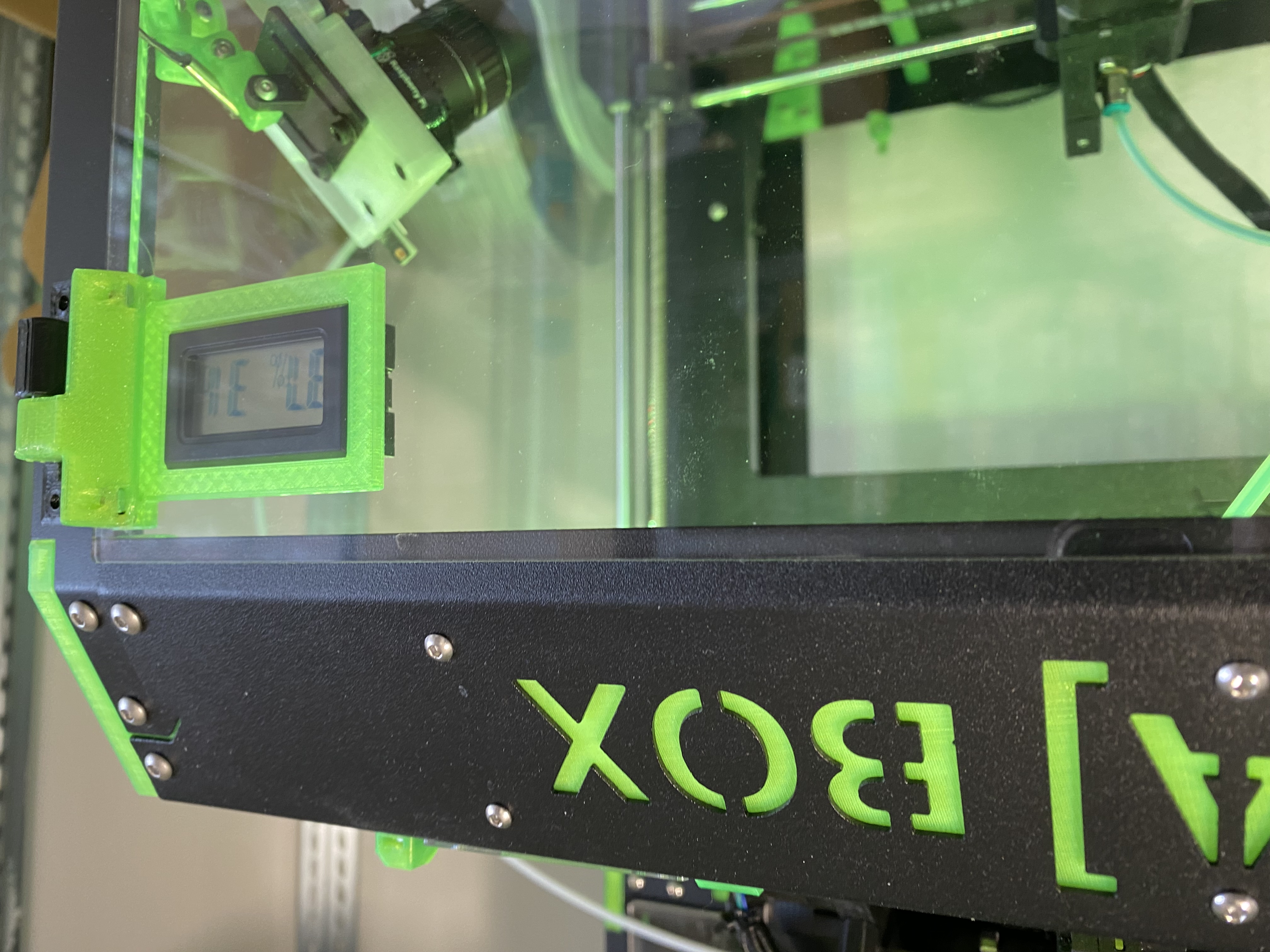 Humidity meter for printerbox and spooltank