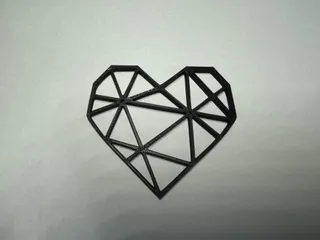 GEOMETRIC HEART KEYCHAIN by MV Prints | Download free STL model ...