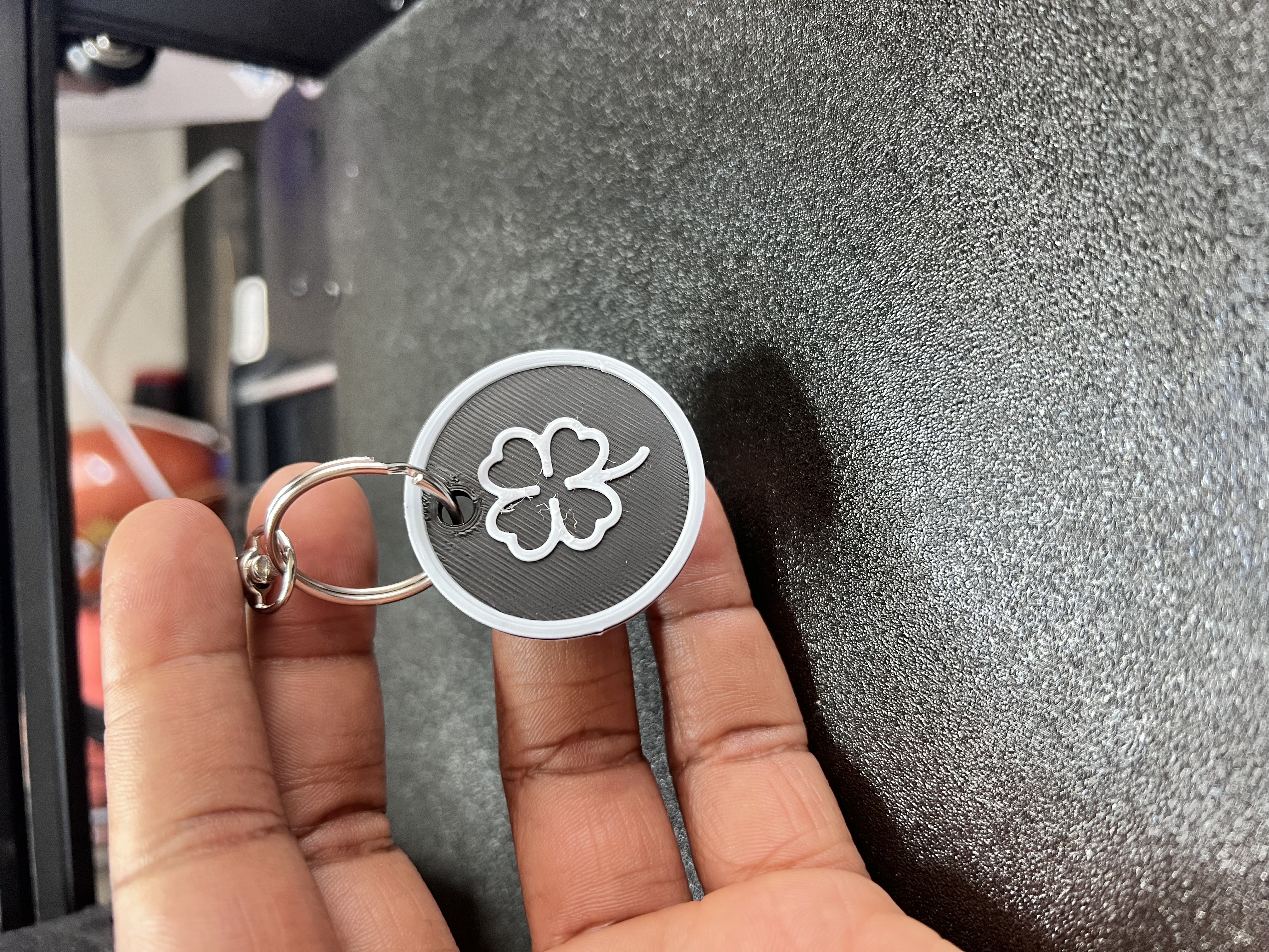 Miniatura 4 do modelo 3D 4 leaf clover key chain
