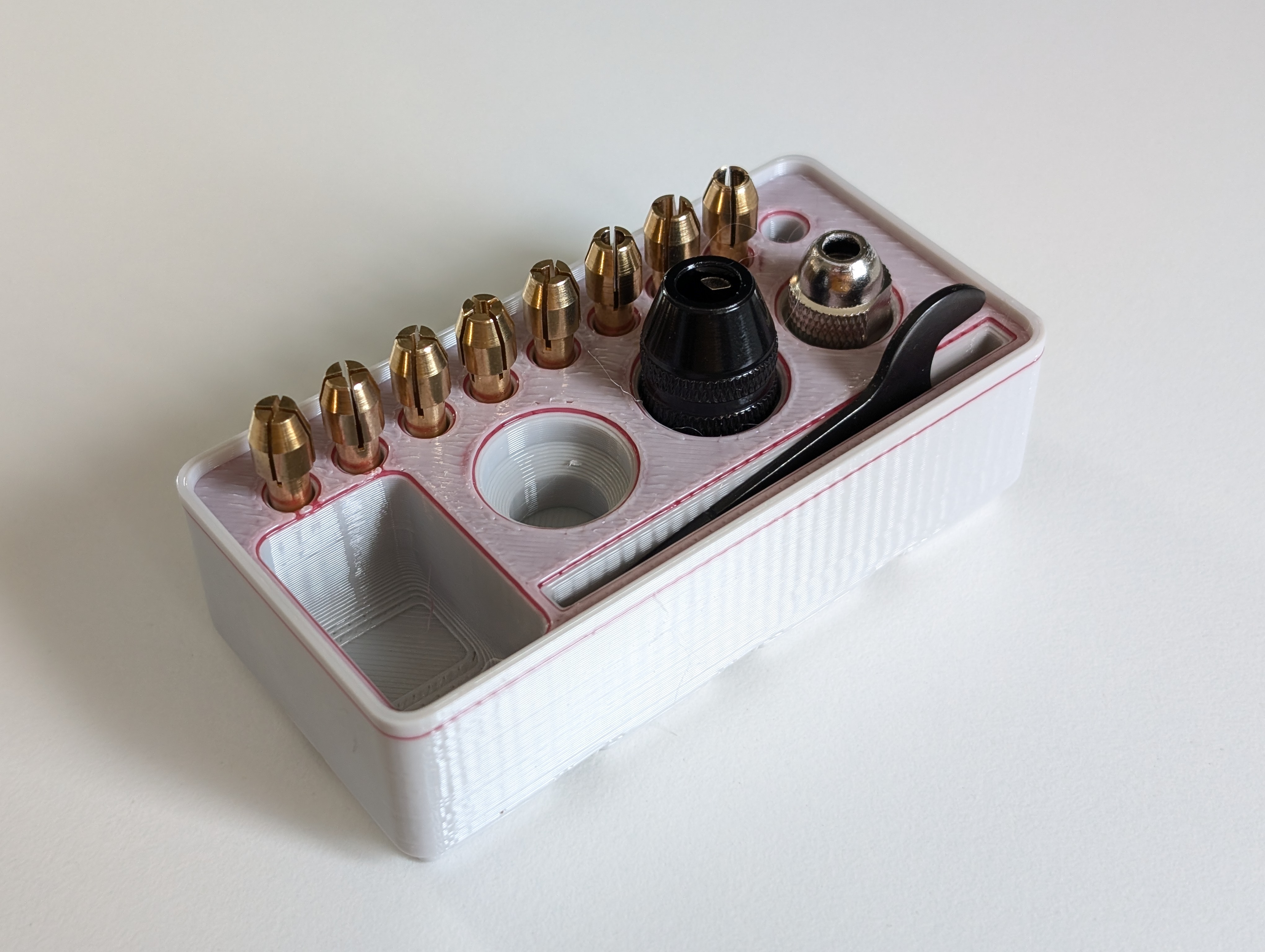 Dremel Collet Holder, Gridfinity ½