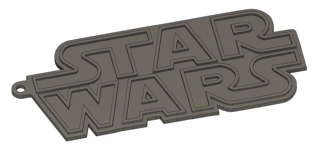 Miniatura 3 do modelo 3D STAR WARS keychain