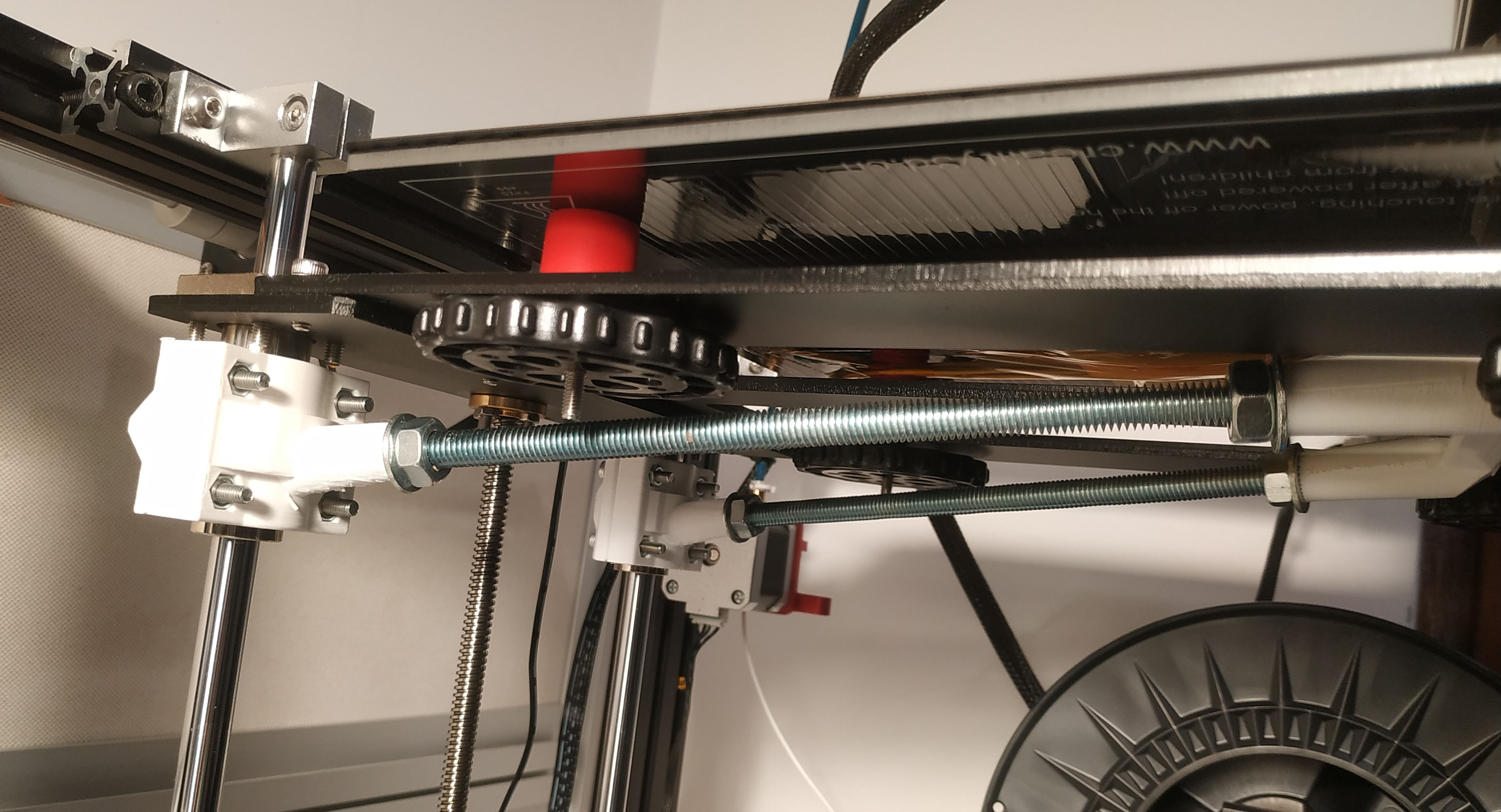 Ender 5 beefed-up adjustable bed support structs - 8 mm rod