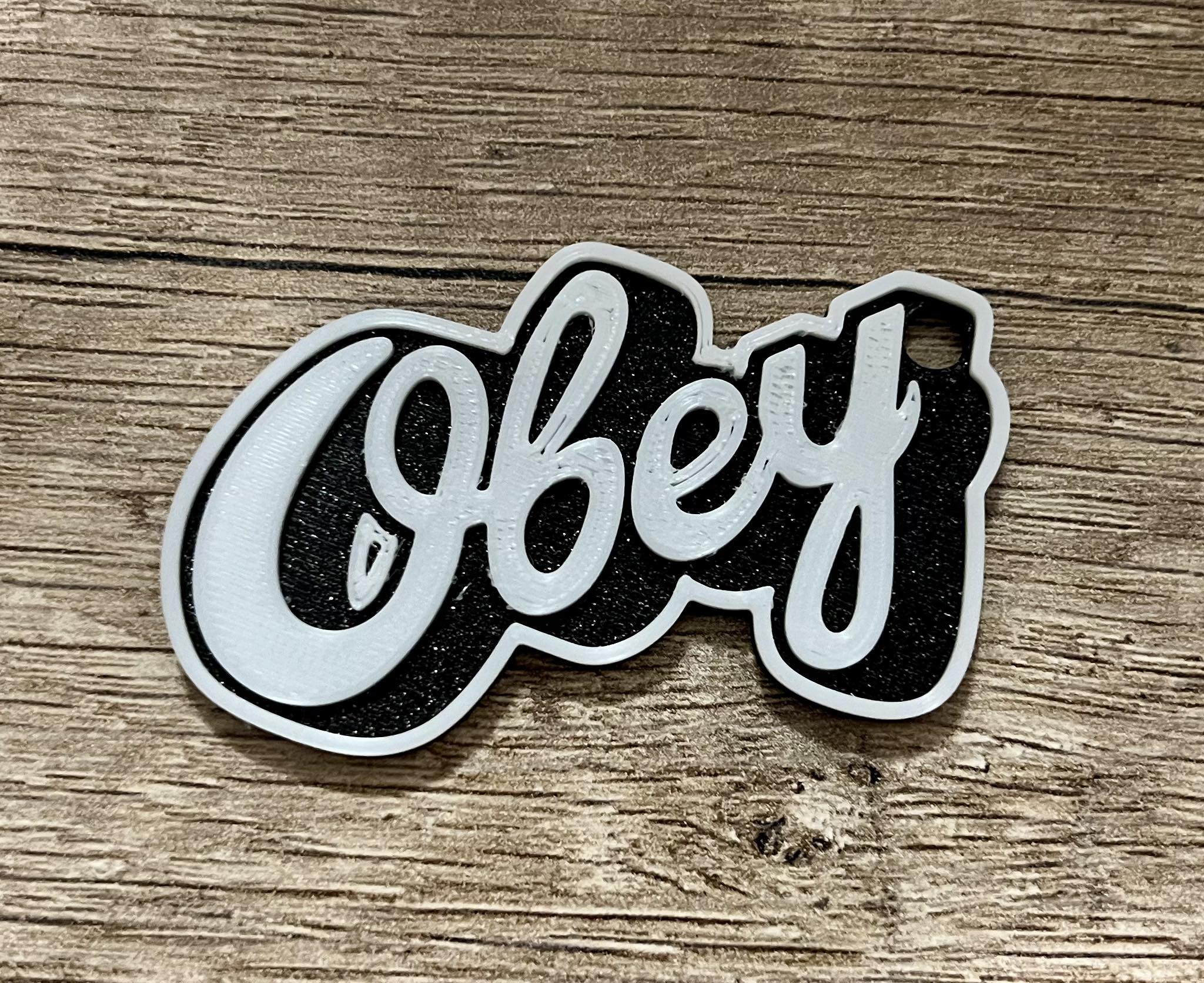 Obey design Keychain by Roman | Download free STL model | Printables.com