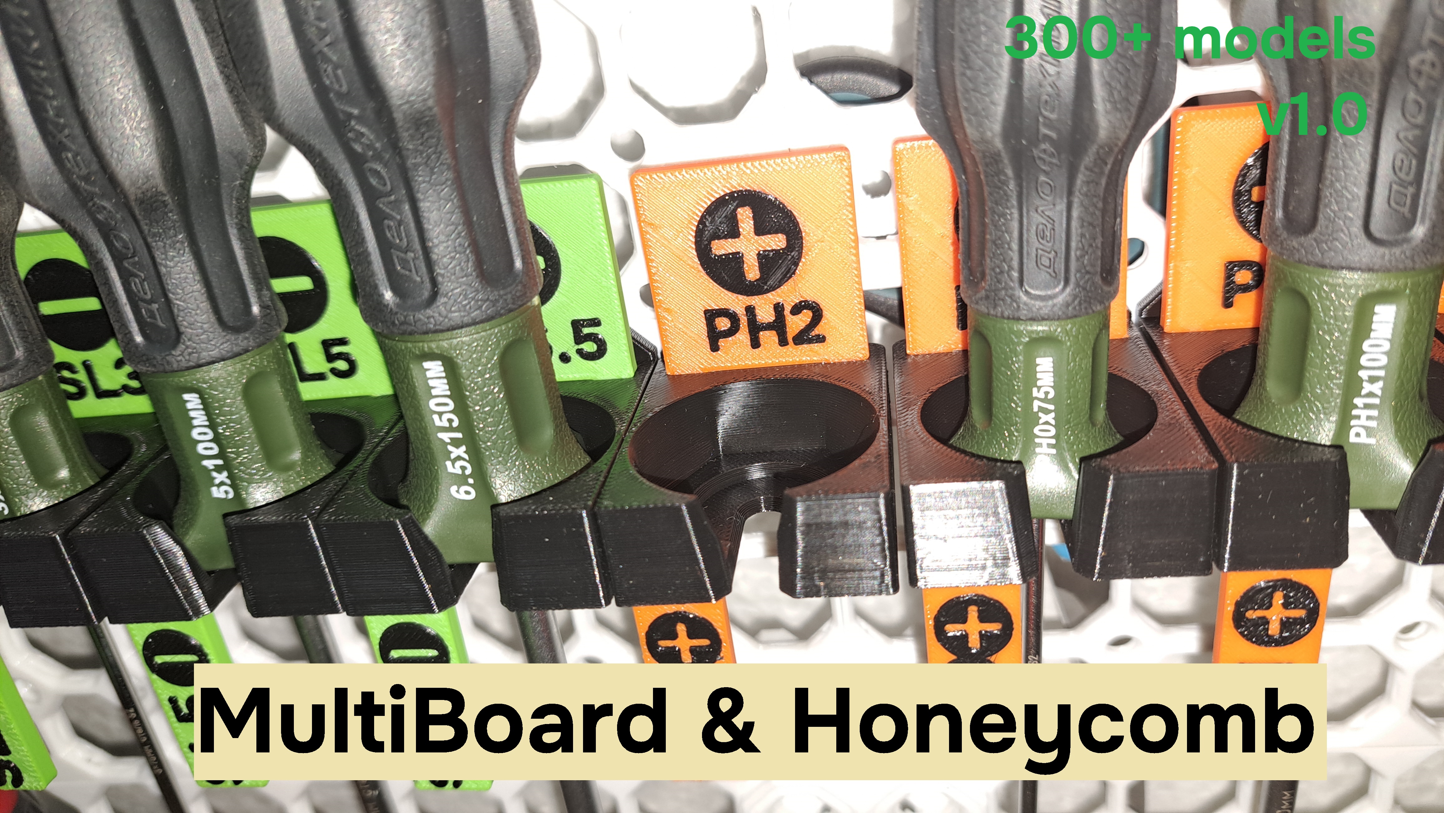 MultiBoard & Honeycomb holder for screwdrivers