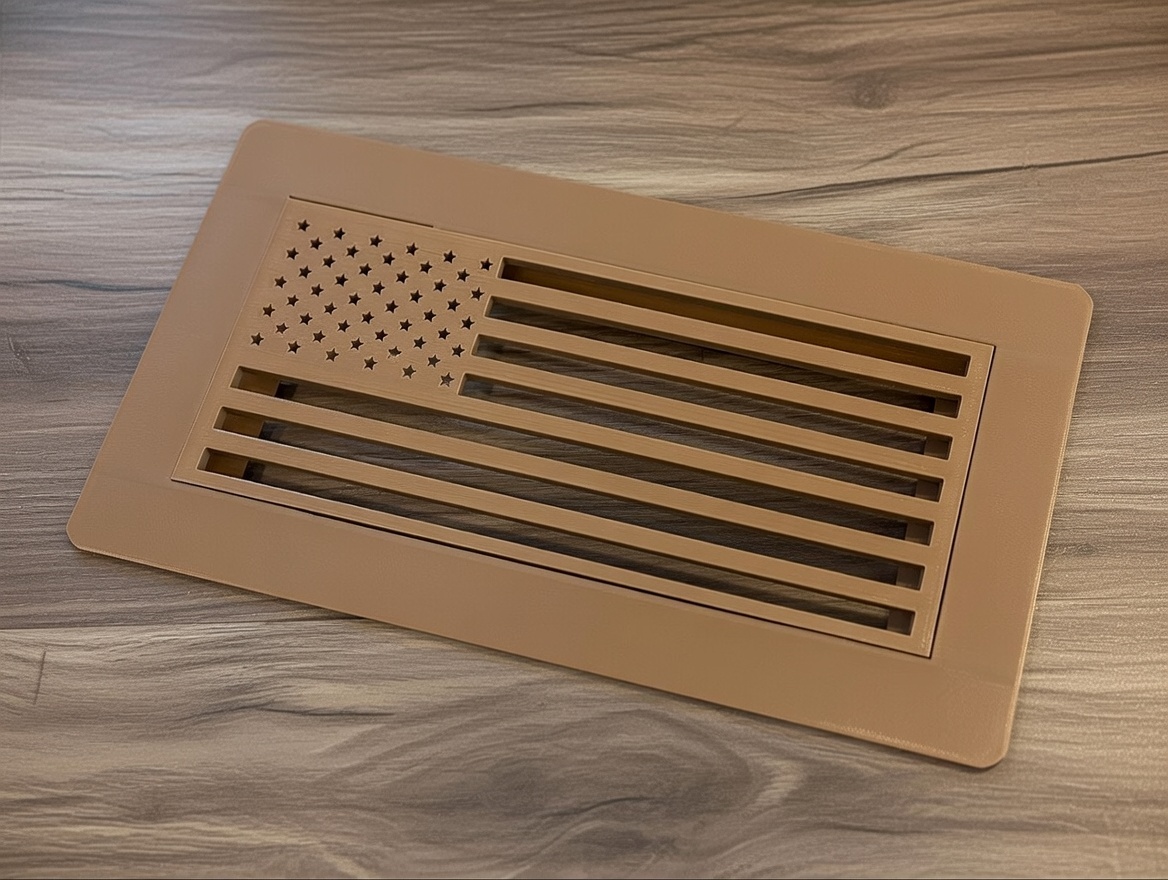 4x10 HVAC Floor Vent Cover with entertainable grill designs