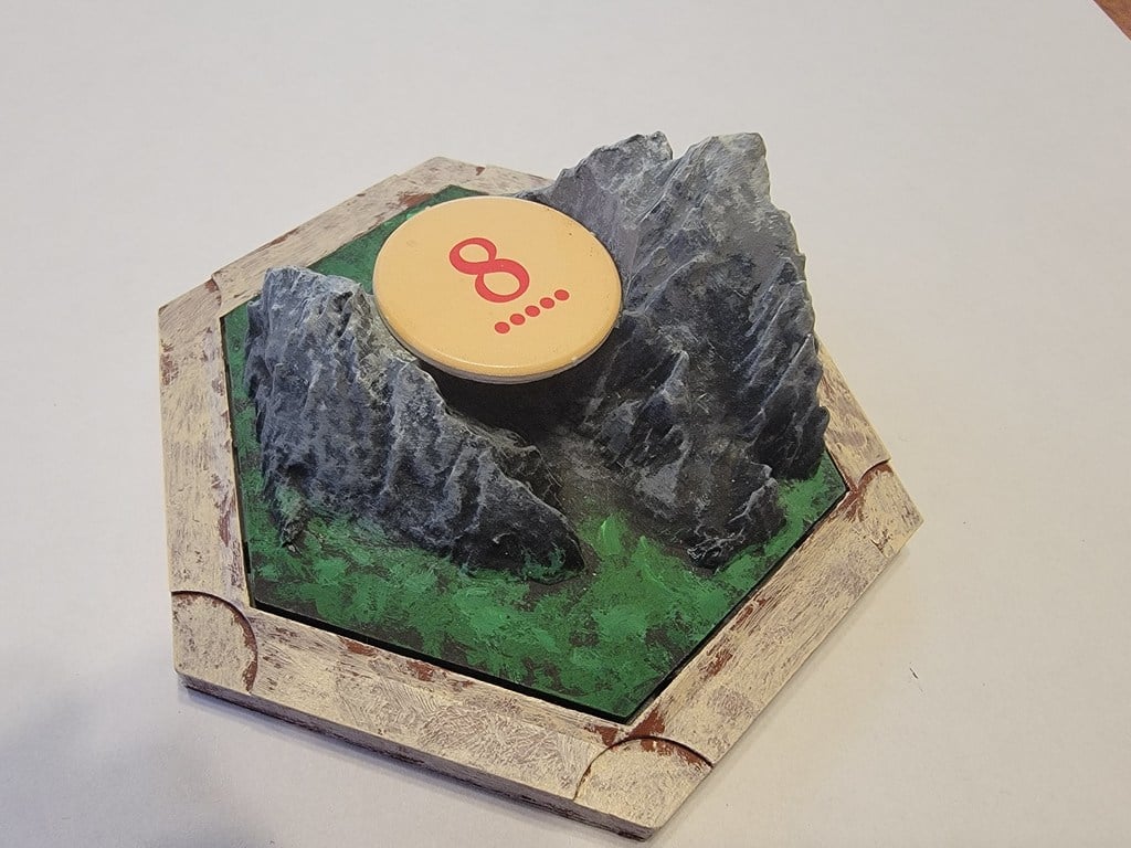 Grand and Middle Teton tile for Settlers of Catan, Clint Boyle Holly Springs NC