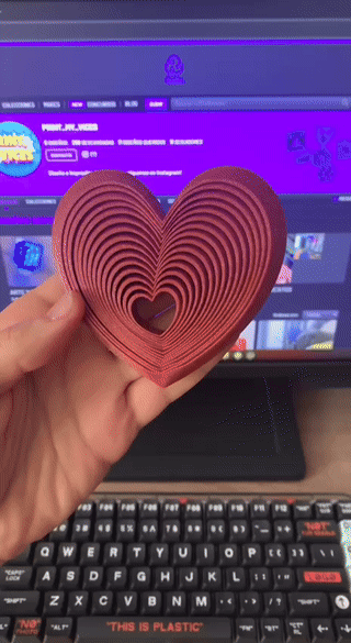 Corazón fidget san valentín - Fidget Valentine's day heart - Print in place