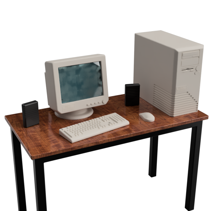 mozDESK 2000: Vintage Inspired Desktop Computer Model by mozWORLD ...