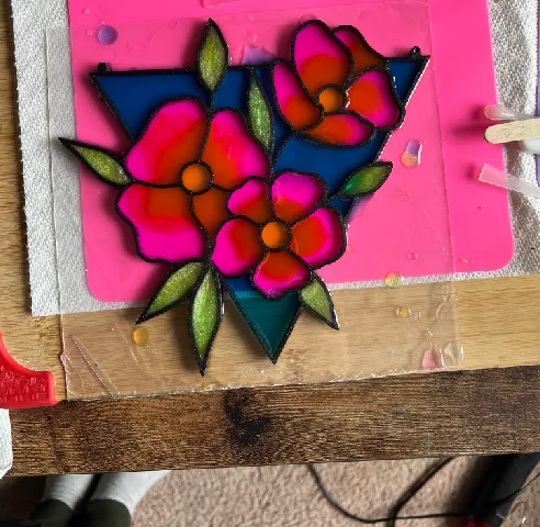 Triangle Flower Sun Catcher