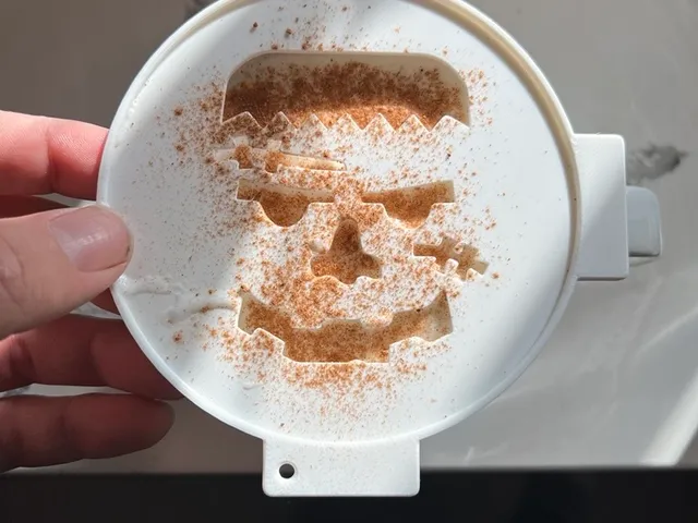 Frankenstein Latte Stencil
