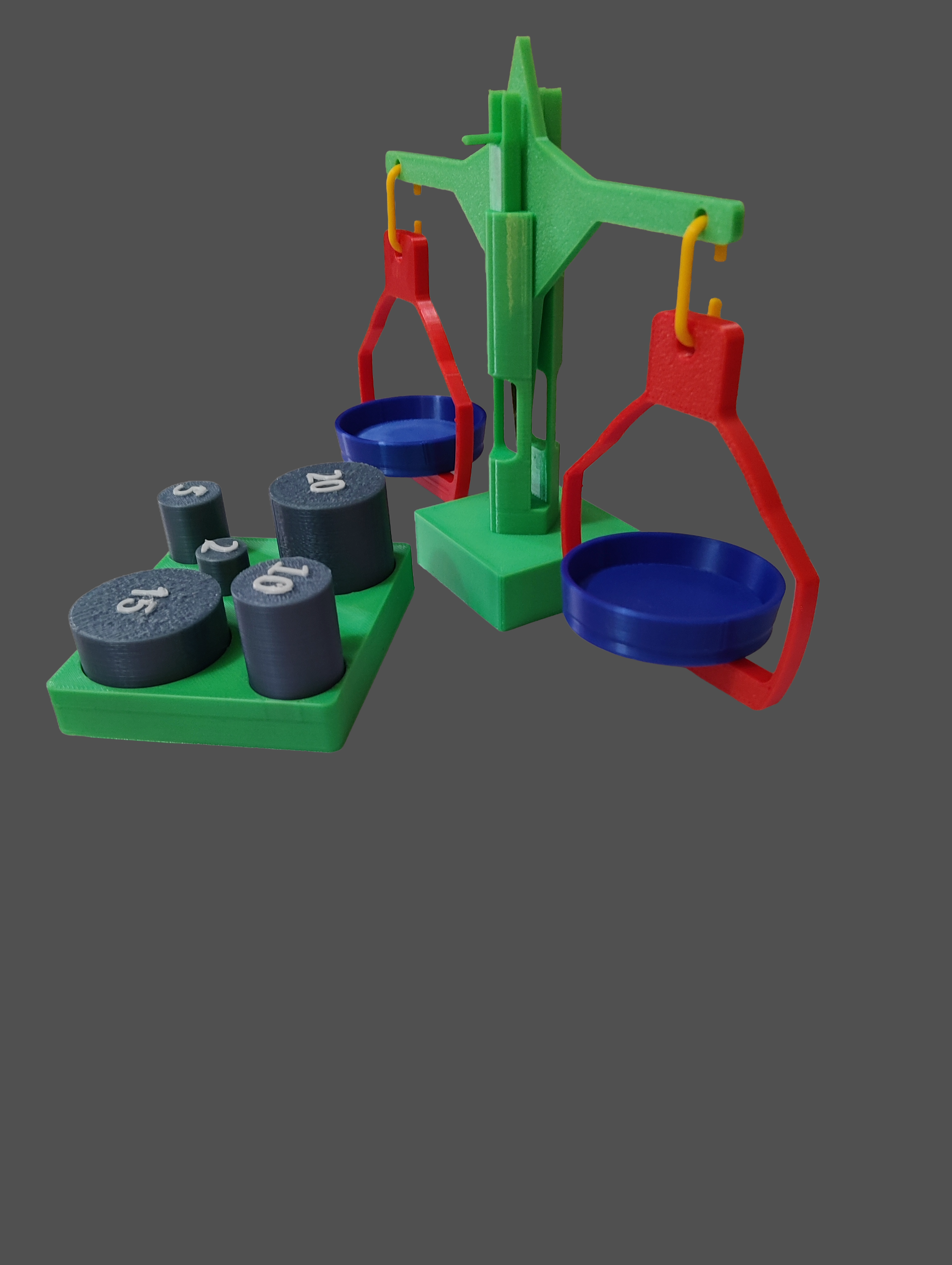 3d printed Educational Math Scale with Weights
