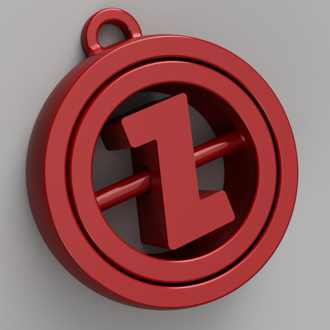 Letter Z Gyroscope/Toy Keychain by Gabani Download free STL model