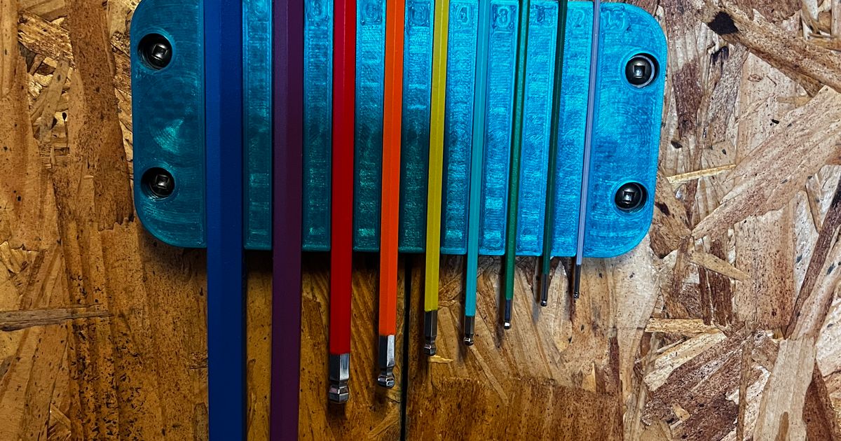 Wall Mounted Allen Wrench Holder by SkipTheRed Download free