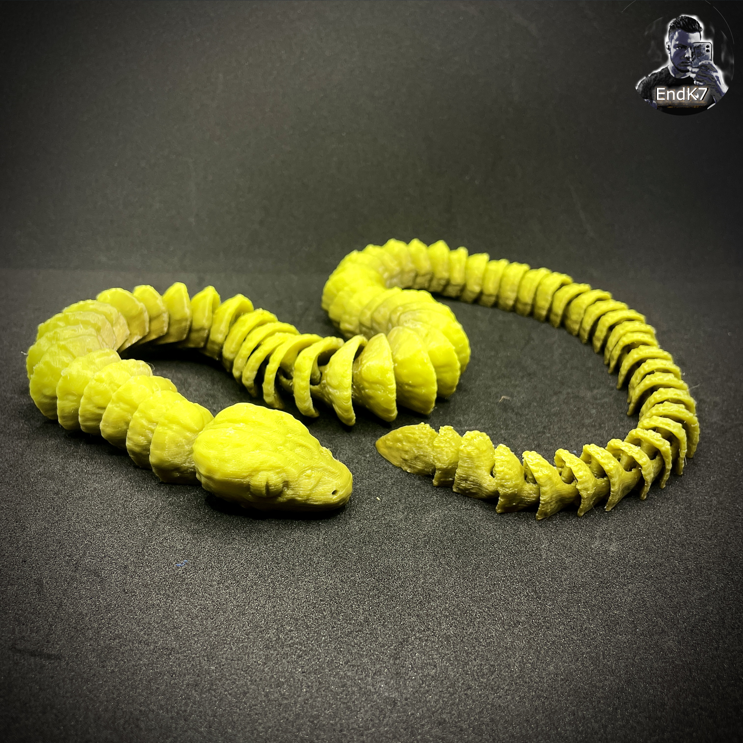 Colossal Python Snake almost 90cm / 35Inch Lenght - Articulated - Print in Place - No Supports — miniatura 2