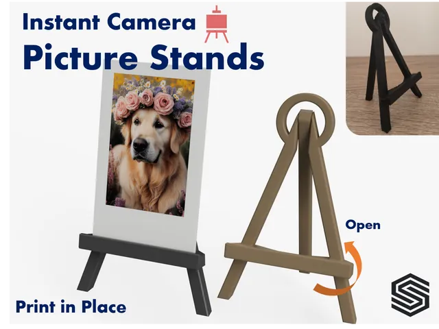 Designer Picture Stand - Easel Style | Print-In-Place