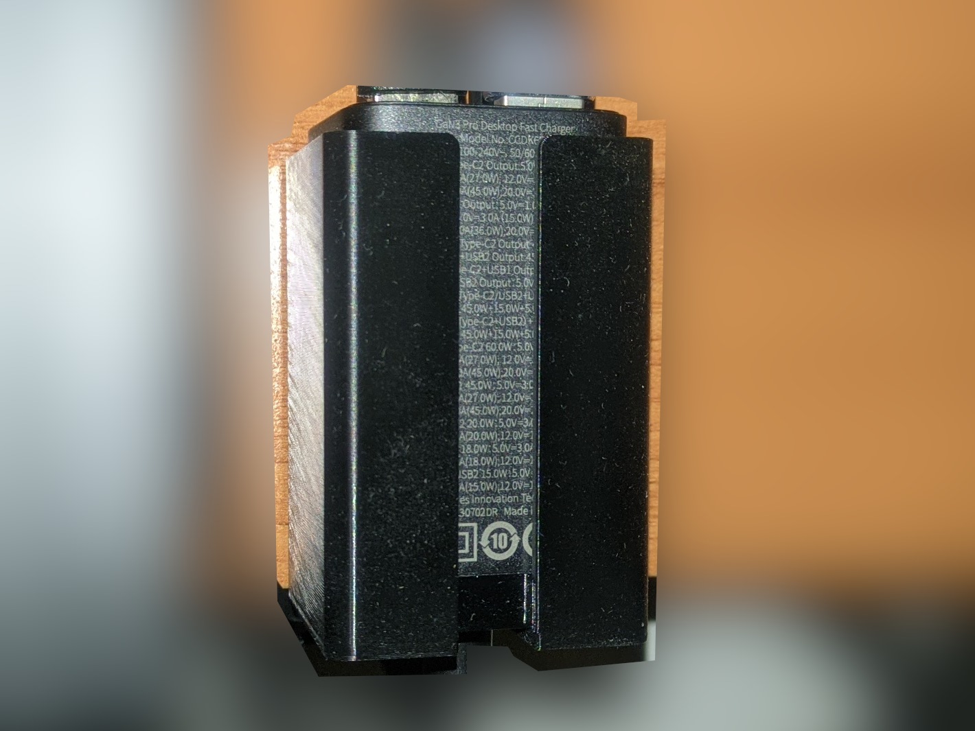 cabled Baseus 65W USB charger vertical holder