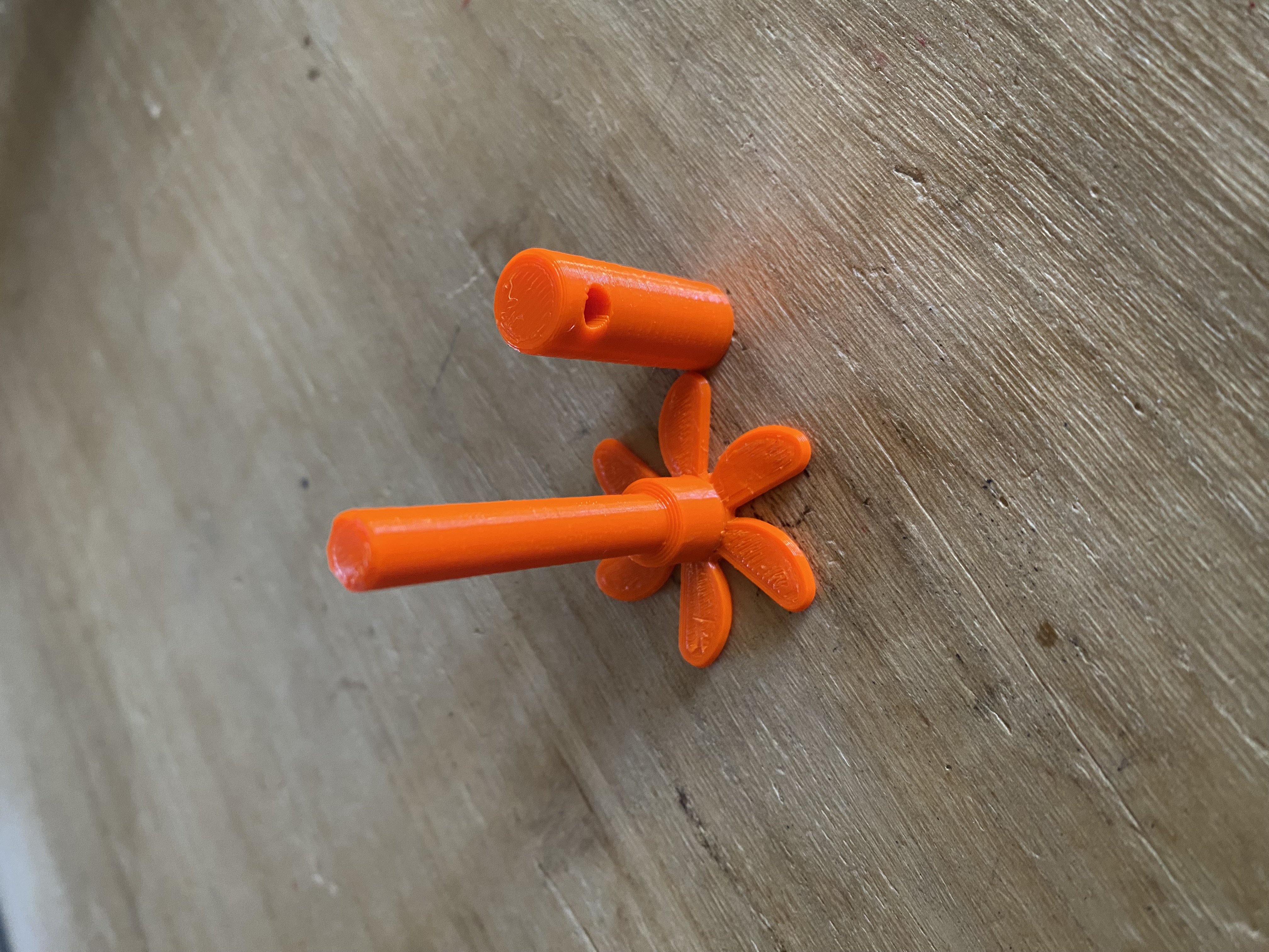 Rubberband Submarine - separate parts