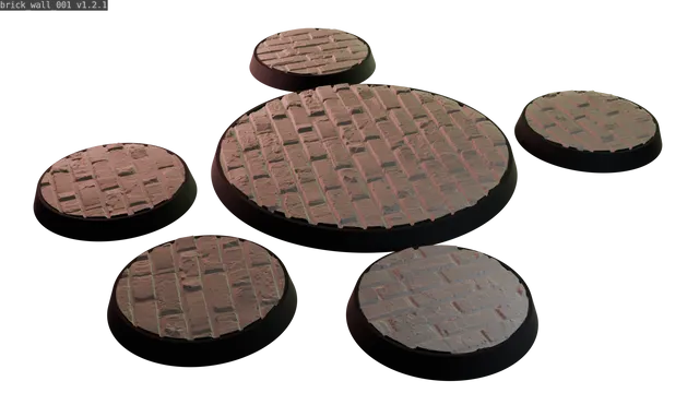 Miniature bases: Brick Wall 001