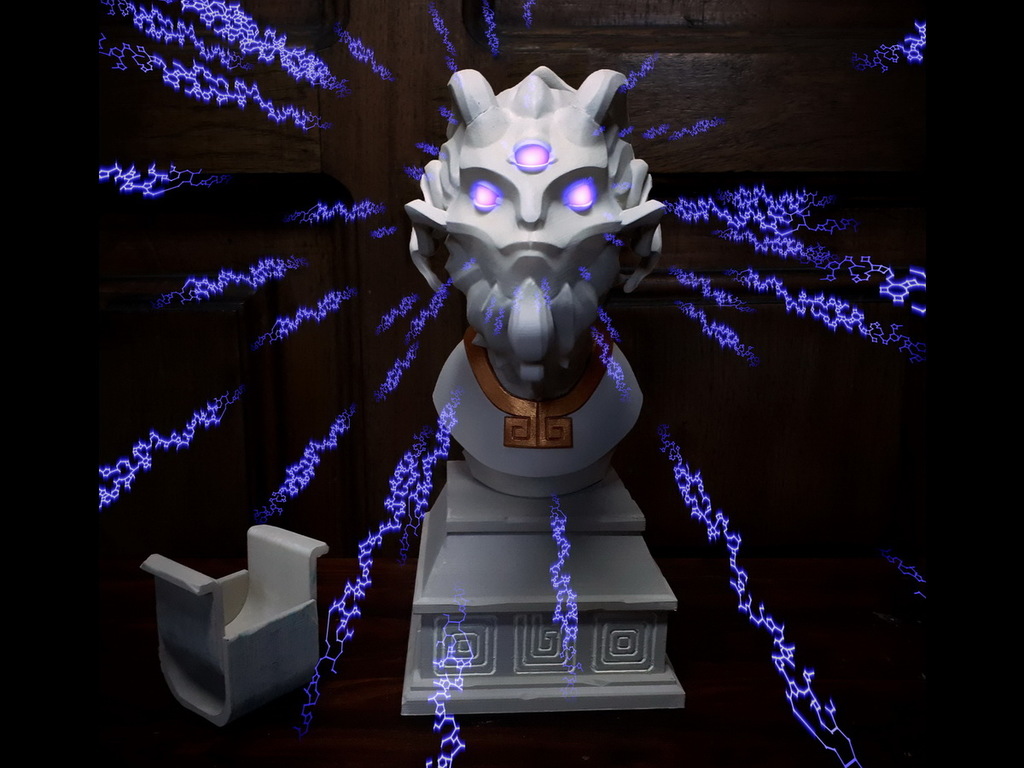 Nomai statue (outer wilds)(plus glowing eyes)