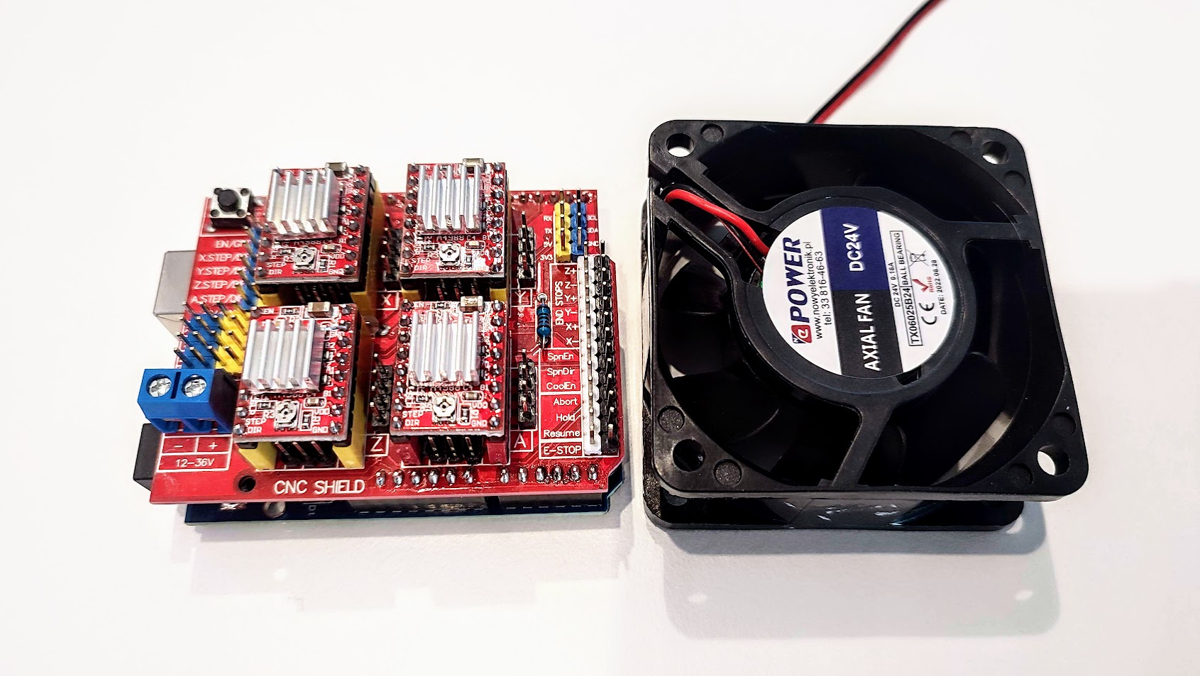 Arduino Uno R3 + CNC shield housing case + Fan 50x50 cover by Marcin ...