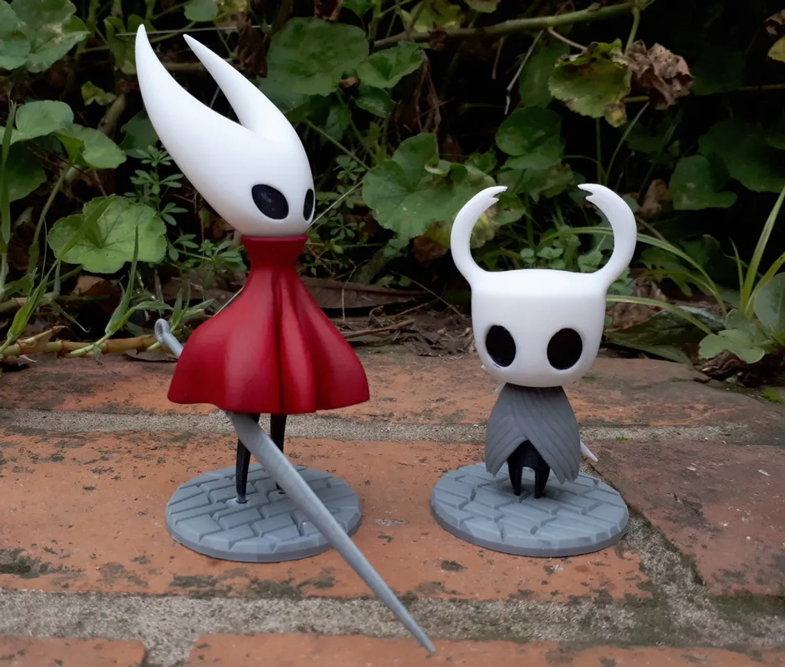 Chibi Knight and Hornet from Hollow Knight 3D model 3D printable