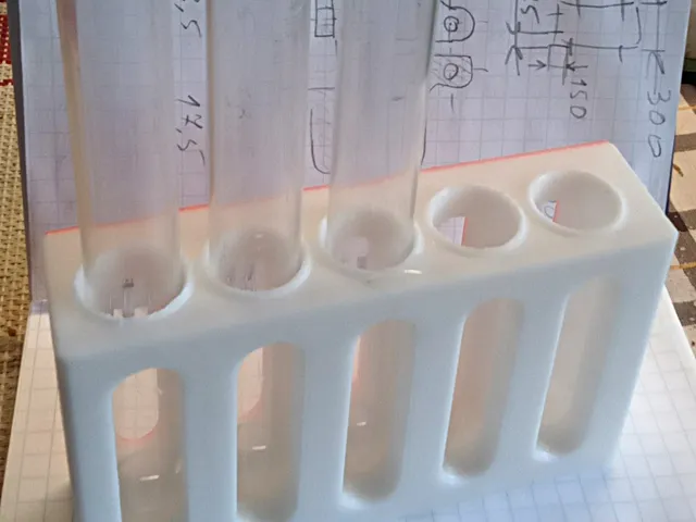 Test Tube Stand (parametric, OpenSCAD)
