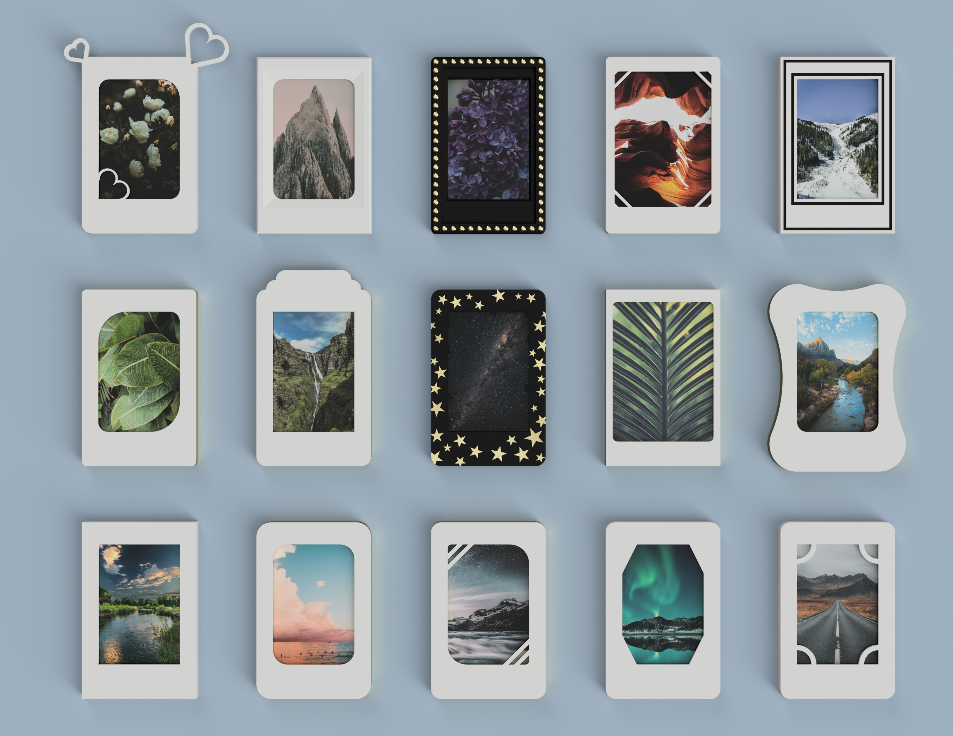 15 Picture frames with stand and wall mount 3D model thumbnail