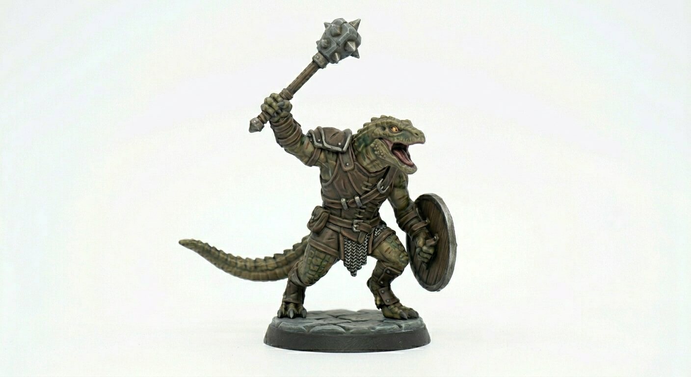 Miniatura 4 do modelo 3D D&D Miniature: Lizardfolk Set