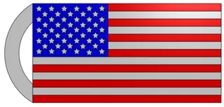 American Flag Keychain