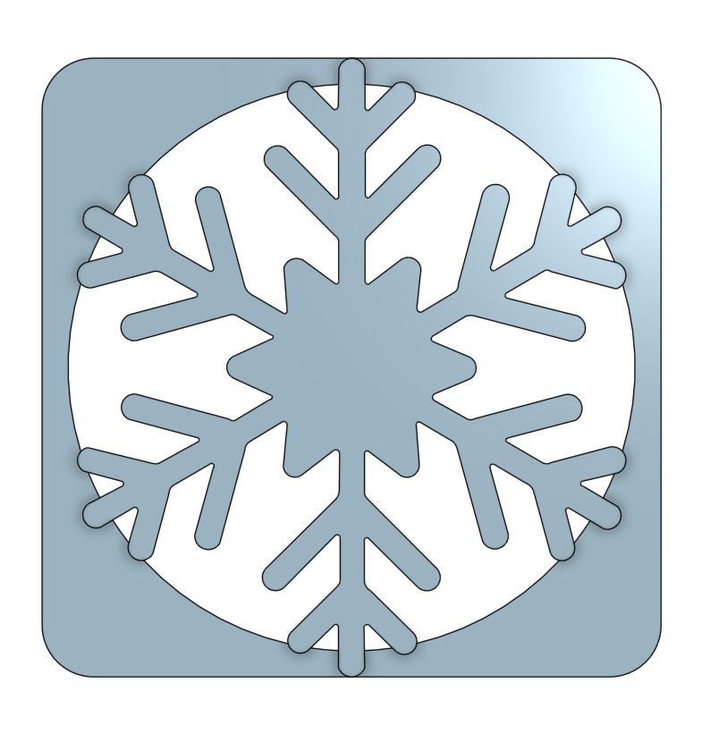 Snowflake 120mm fan cover-magnetic