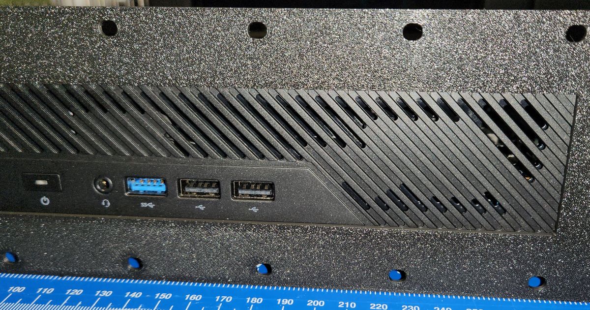 2U 19 inch rack front panel mount for minisforum ms01 by mhwlng Download free STL model