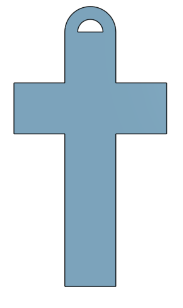 Miniatura 2 do modelo 3D Cross Keychain