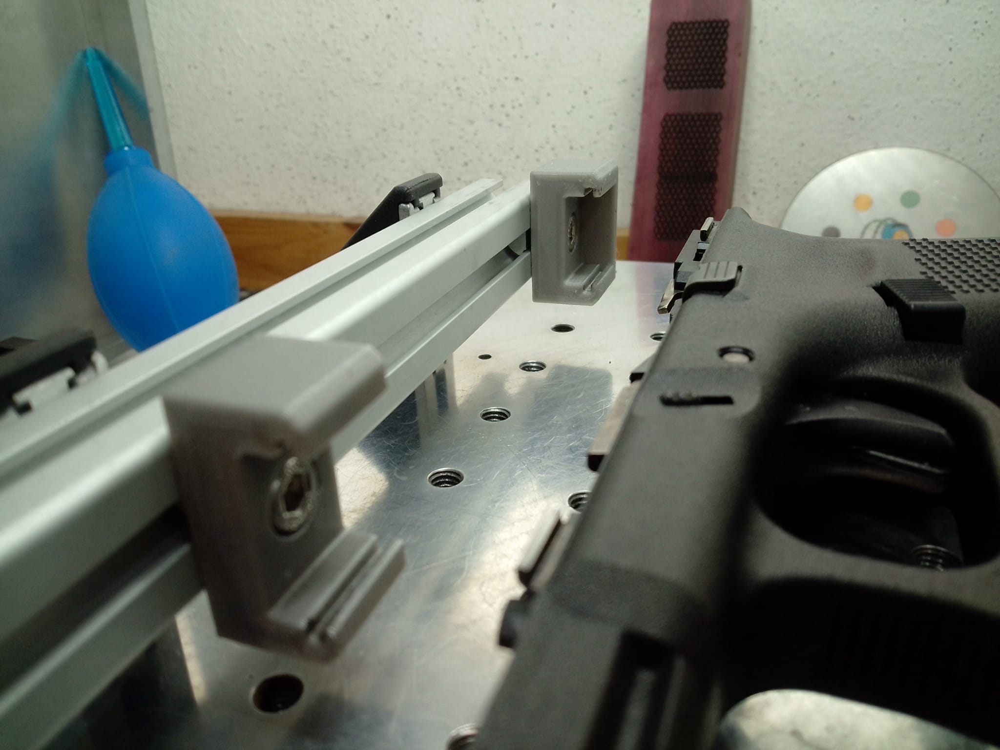 Universal Glock frame holder for laser engraving