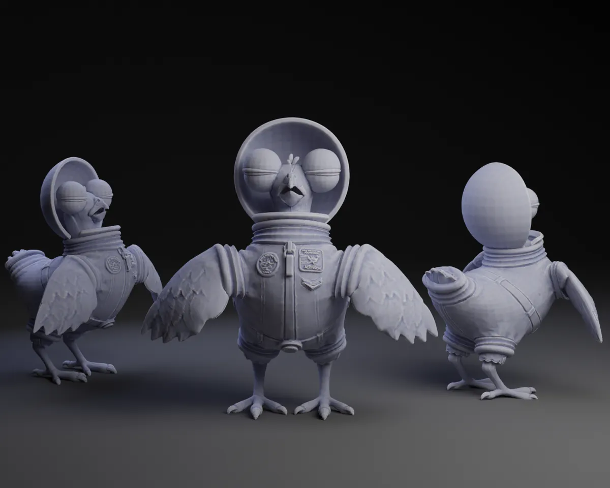 Space Chicken by Peter Farell | Download free STL model | Printables.com