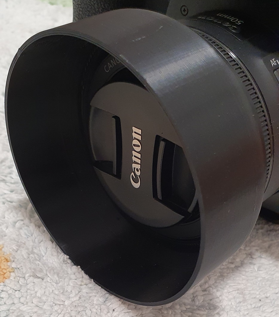 canon EF 50mm STM lens hood by Hackinistrator Download free STL model