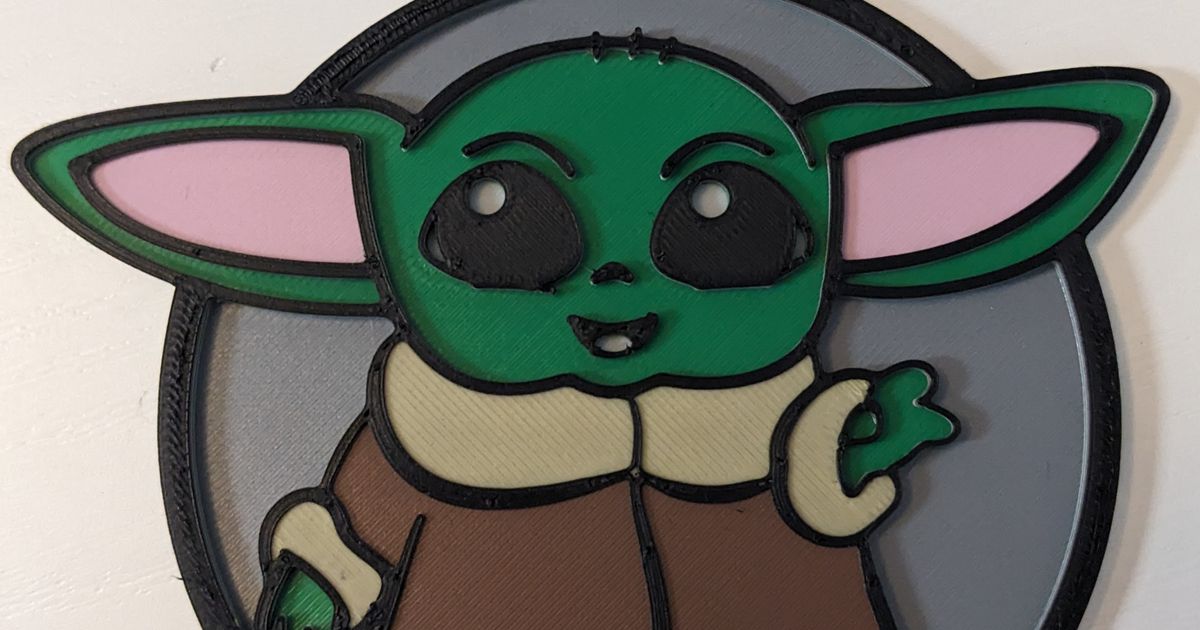 Grogu Baby Yoda Coaster Funko Style (the Mandalorian) By The Printing 