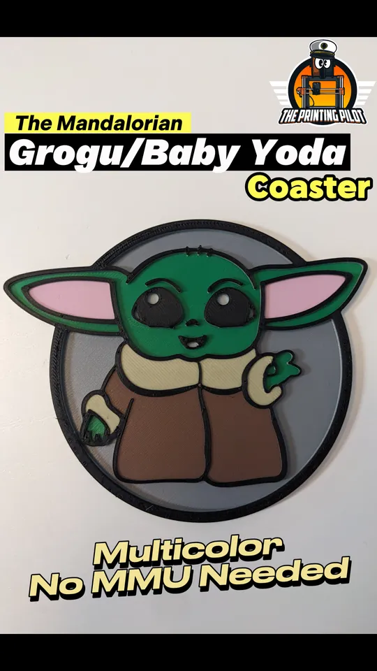 Grogu Baby Yoda Coaster Funko Style The Mandalorian by The