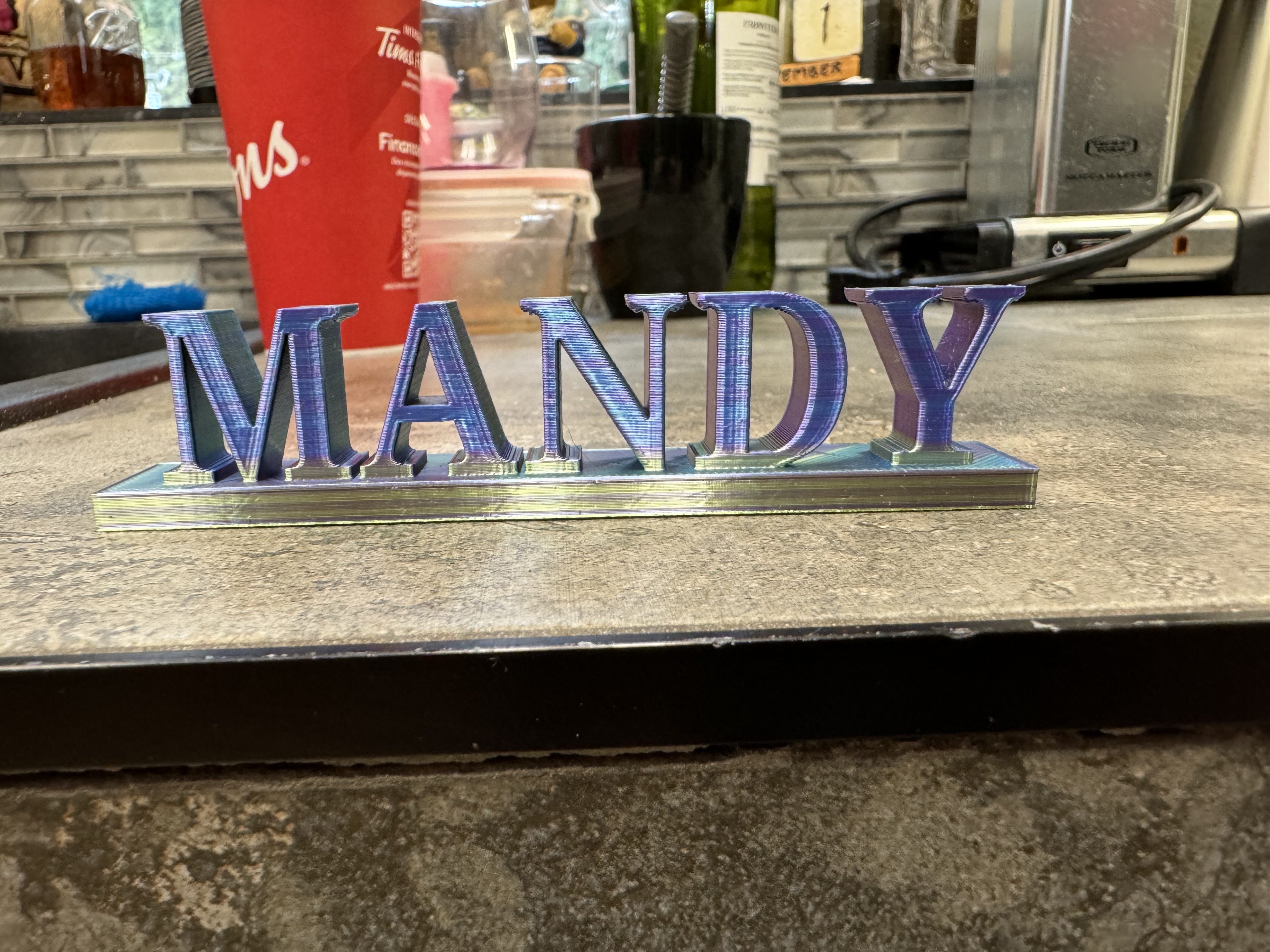 Mandy name plate