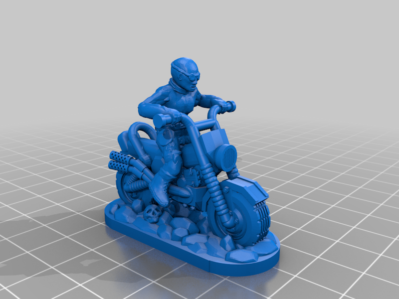 Miniatura 2 do modelo 3D Warboi Biker