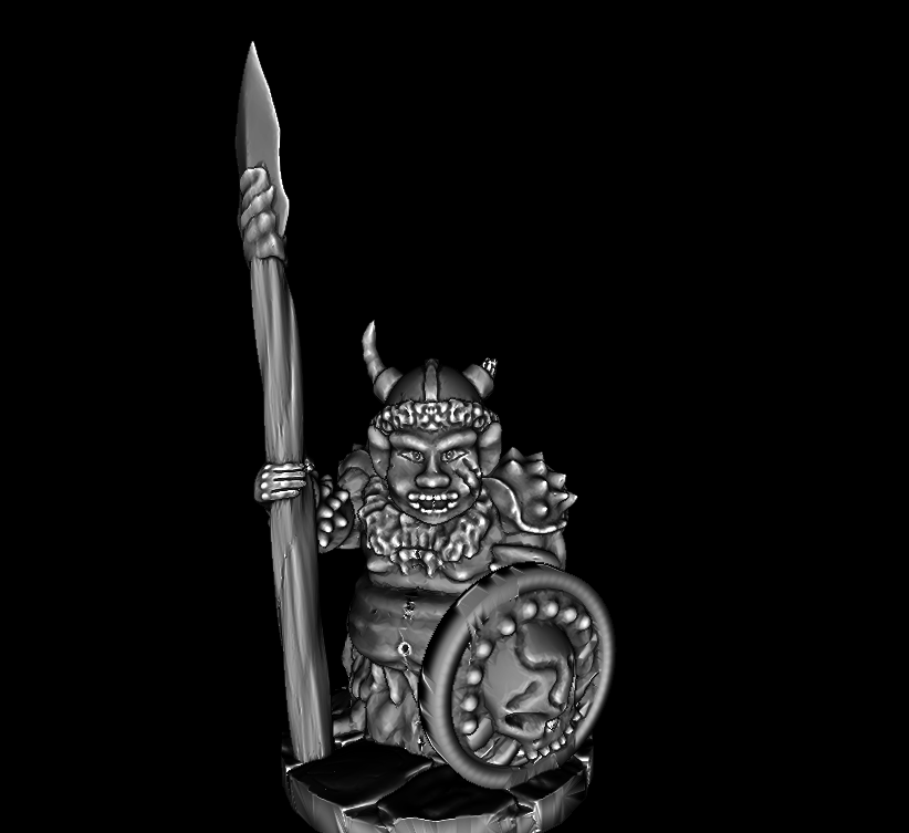 Easy-Print Broken Helm Orc-y Spearboy