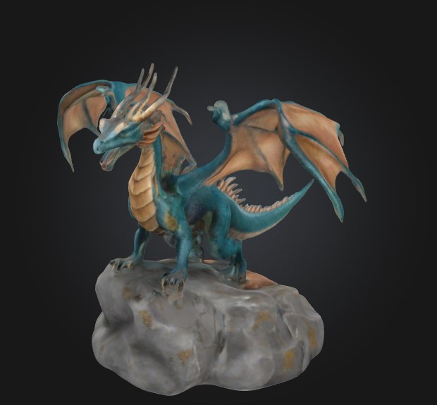 dragon on the rock