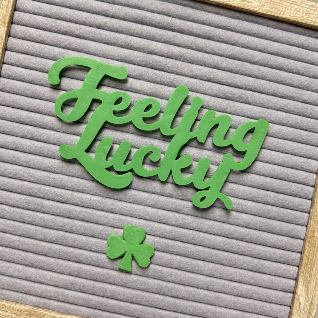 "Feeling Lucky" Letter Board Decor