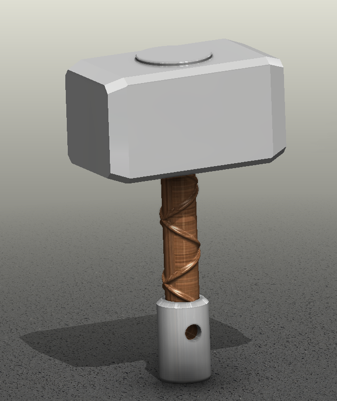 Miniatura 3 do modelo 3D Mini Mjolnir Keychain