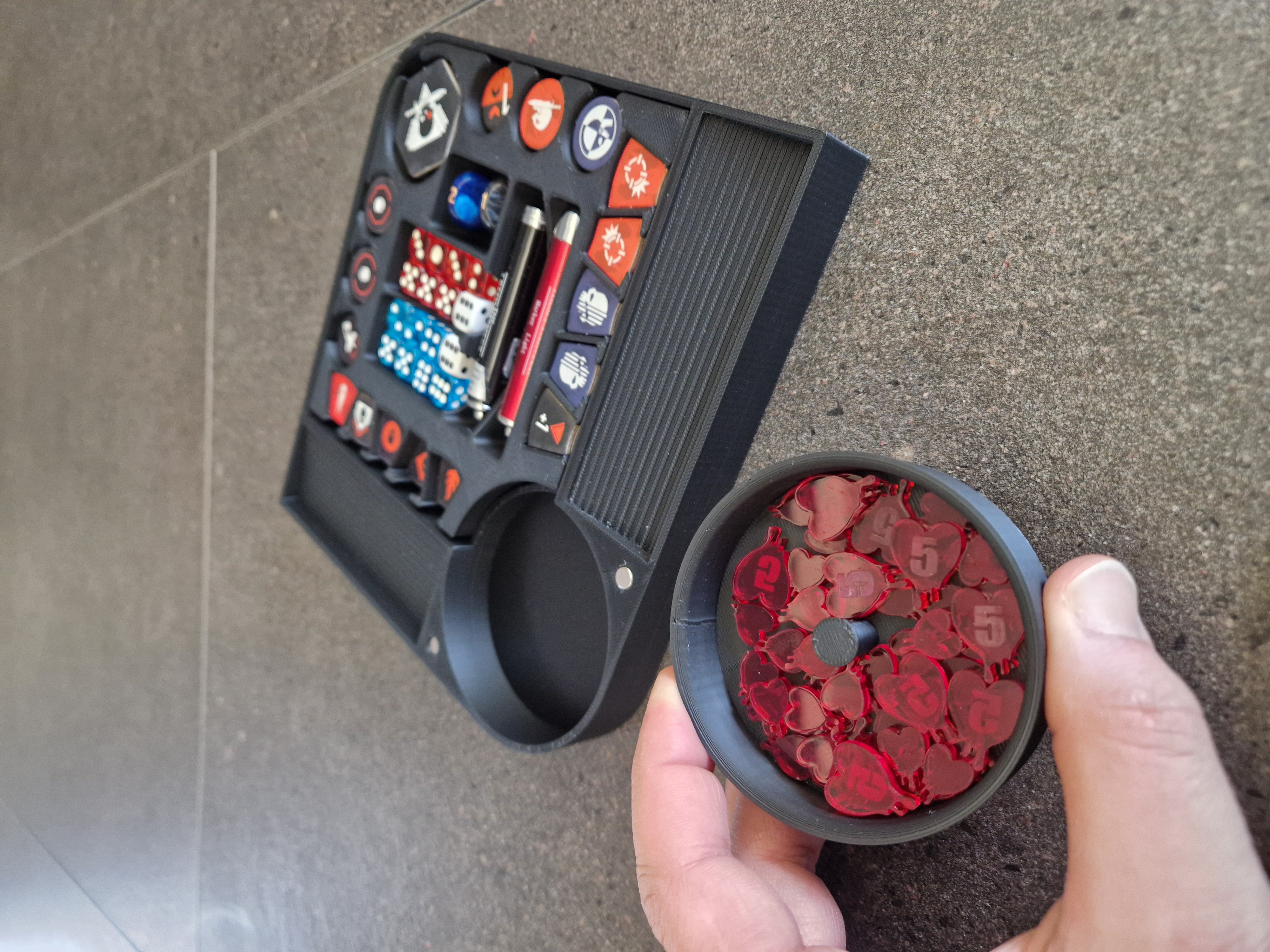 Miniatura 3 do modelo 3D Kill Team Box - Token + Dice Tray