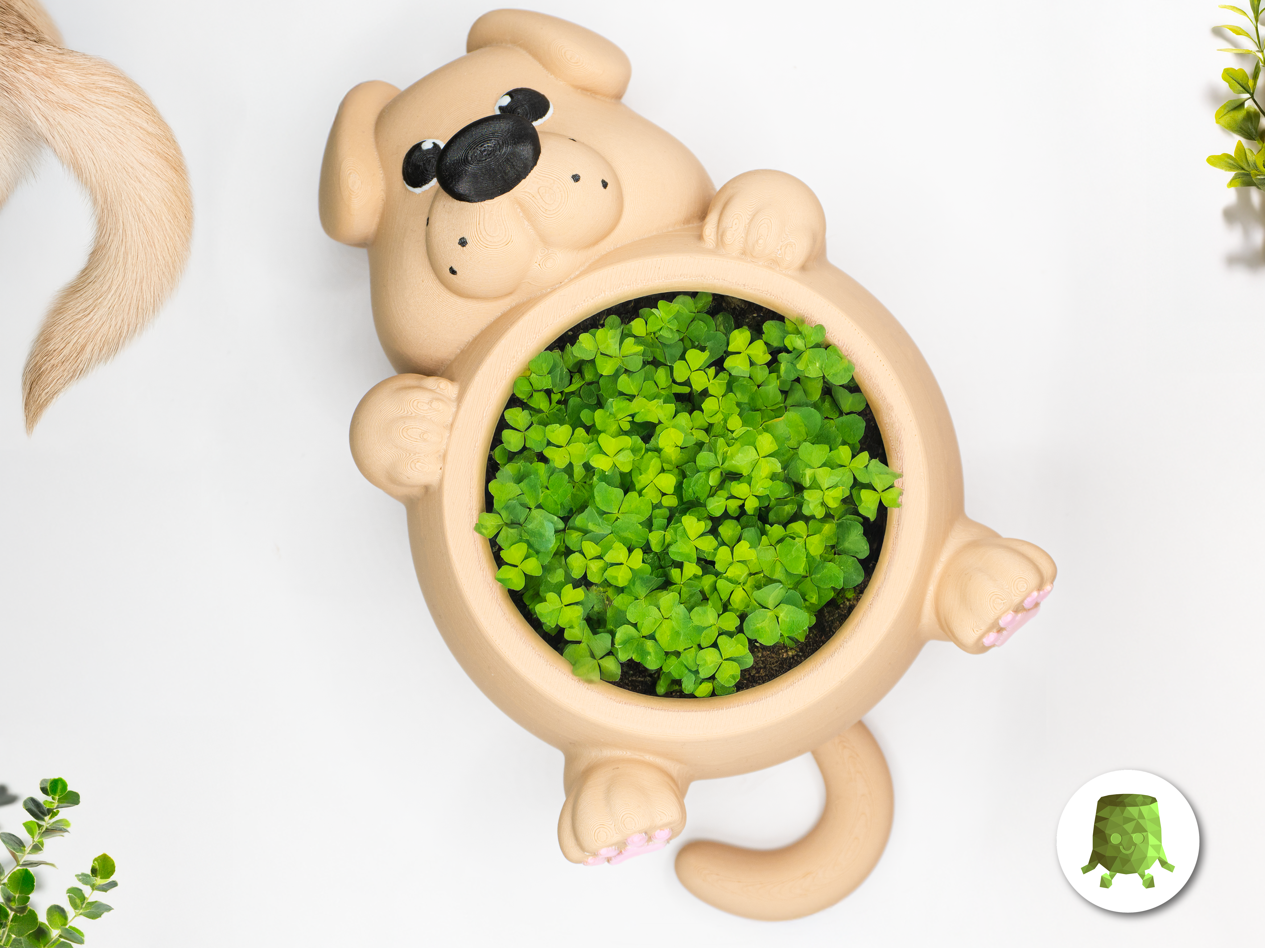 Chunky Dog Planter Pot