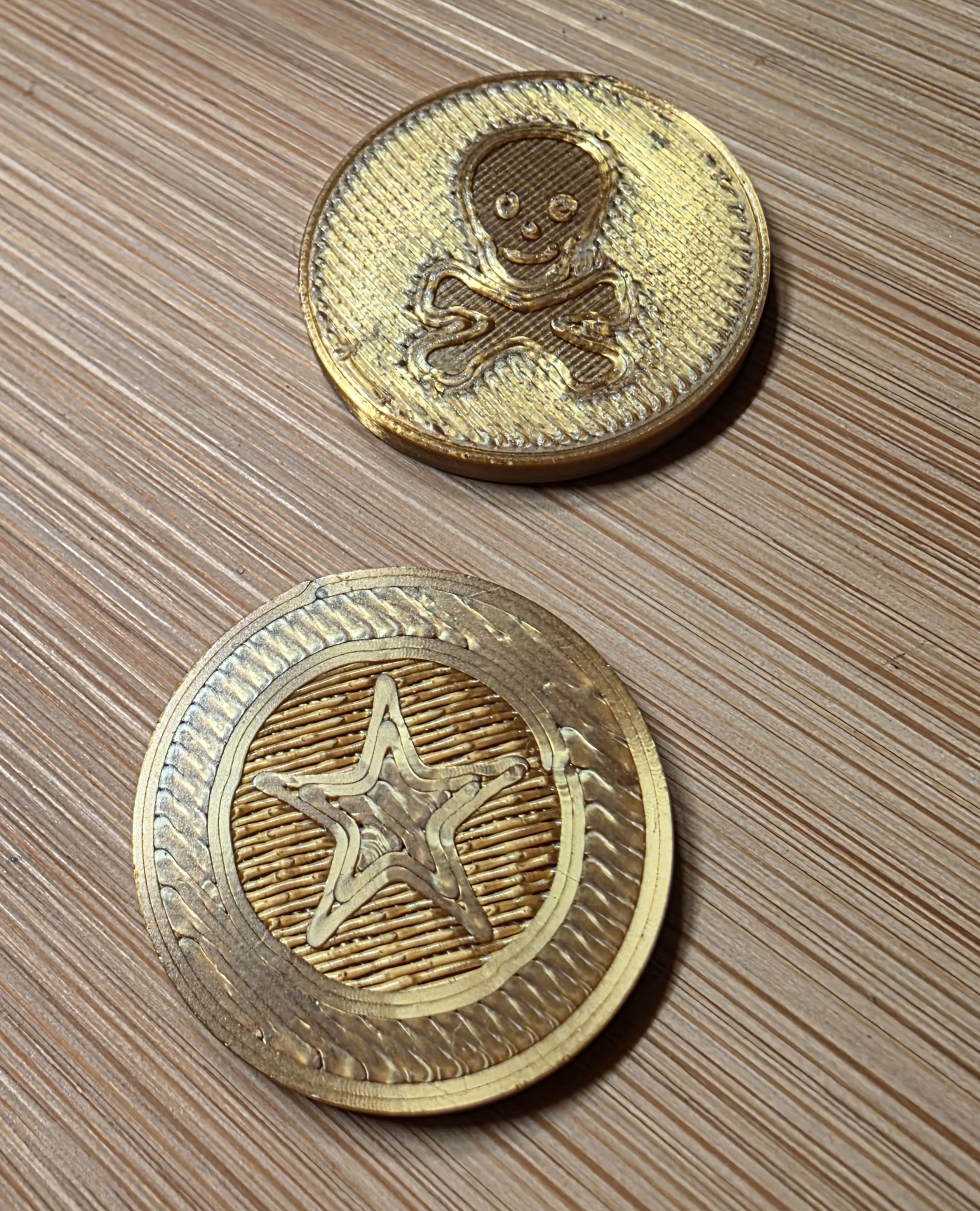 Table top game chip / coin for shopping carts (size 1EUR)