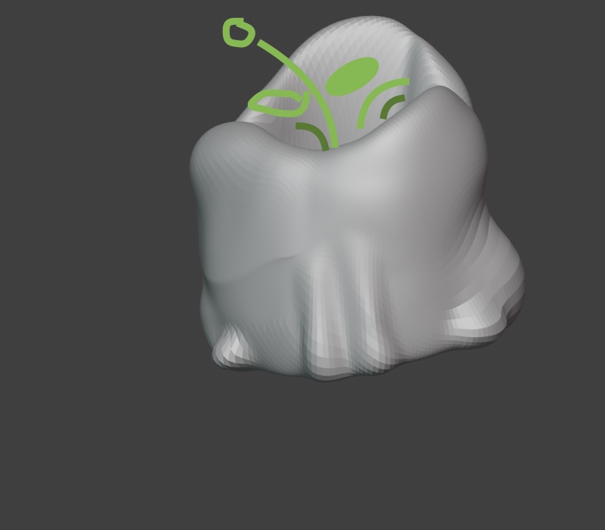 Melted Candle-Cat Plant Pot with Drain Holes